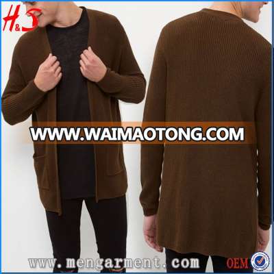 Fashionable Men Clothes Winter Fishing Sweater Open Front Cardigan