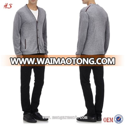 2016 High Demand Cashmere Cardigan Of Latest Sweater Designs For Men Made In Softtextile Clothing Fabric In Gray